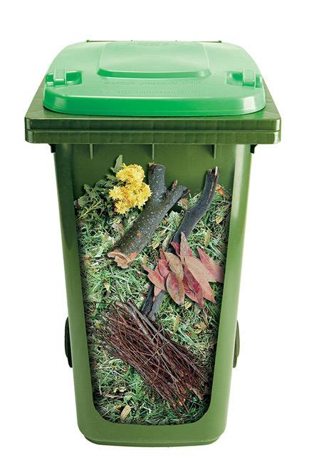Garden waste and green bins .